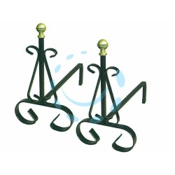 Ferramenta1.com | Alari per camino con pomoli in ottone - CP 1