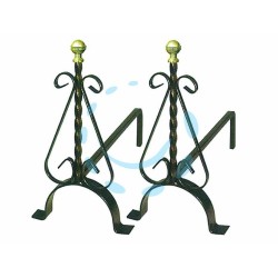 Ferramenta1.com | Alari torciglione con pomoli in ottone - CP 1