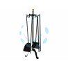 Ferramenta1.com | Set 4 attrezzi con treppiedi per camino - PZ 1
