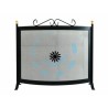 Ferramenta1.com | Parascintille curvo con decoro per camino - PZ 1