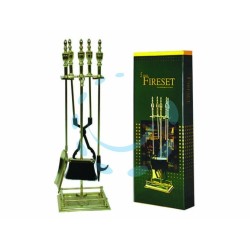 Ferramenta1.com | SET ATTREZZI PER CAMINO CON SUPPORTO MODELLO "CLA...