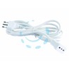 Ferramenta1.com | Prolunga elettrica lineare bipasso 3x1 bianca - PZ 1