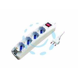 Ferramenta1.com | Multipresa 4 posti con schuko e con interruttore - BL 40