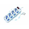 Ferramenta1.com | Multipresa 4 posti con schuko con interruttore generale + 4 bipasso - PZ 30