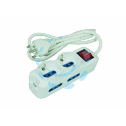 Ferramenta1.com | Multipresa da tavolo compatta  2 schuko + 4 bipasso con interruttore - BL 40