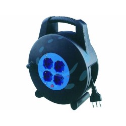 Ferramenta1.com | Avvolgicavo elettrico 4 prese schuko bipasso mt.10 - PZ 10