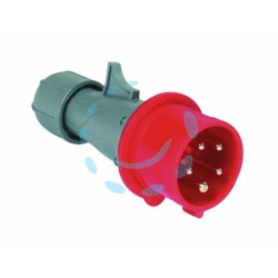 Ferramenta1.com | Spina industriale volante rosso 3p+n+e cee ip44 - PZ 8