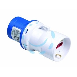 Ferramenta1.com | Adattatore industriale c/ spina cee e presa schuko 10/16a bipasso ip44 - PZ 10