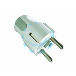 Ferramenta1.com | Spina schuko 2 poli + terra 16a bianca - PZ 50