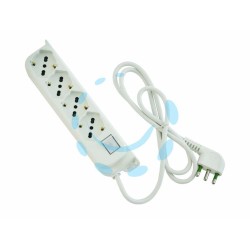 Ferramenta1.com | Multipresa 4 posti bipasso + schuko con interruttore "linea retail" - PZ 12