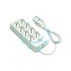 Ferramenta1.com | Multipresa 4+4 posti bipasso + schuko con interr. "linea retail" - PZ 12