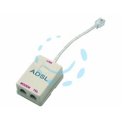 Ferramenta1.com | Commutatore telefonico 2 uscite plug 6/2c per linea adsl - PZ 6