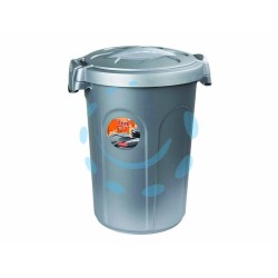 Ferramenta1.com | Bidone multiuso tom in polipropilene lt.46 colore silver - PZ 6