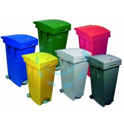 Ferramenta1.com | Bidone "bigtata" con ruote e pedale lt.80 - PZ 1