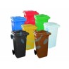 Ferramenta1.com | Bidone quadro nettezza urbana con ruote lt.120  - PZ 1