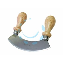 Ferramenta1.com | Mezzaluna in accio inox con manico in legno - PZ 1