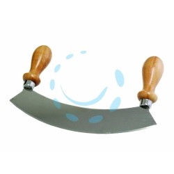 Ferramenta1.com | Mezzaluna in accio inox con manico in legno - PZ 1