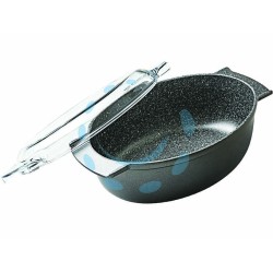 Ferramenta1.com | Rostiera ovale con coperchio linea granito hard stone - PZ 4