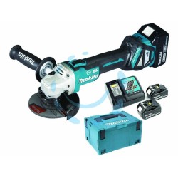 Ferramenta1.com | Smerigliatrice angolare 2 batterie 5,0ah 18v ø mm.125/115 (dga513rtj) - PZ 1