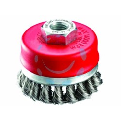 Ferramenta1.com | Spazzola a tazza fili acciaio zincato ritorti per smerigliatrice - PZ 12