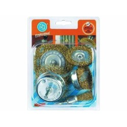 Ferramenta1.com | Kit spazzole in filo di acciaio ottonato per trapano - PZ 3