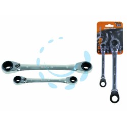 Ferramenta1.com | Chiavi poligonali a cricchetto reversibile art.192/s2 - BL 1