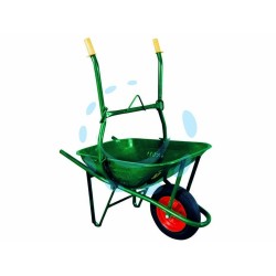 Ferramenta1.com | Carriola per edilizia ribaltabile c/vasca verde zincata smontata lt.75 - PZ 1