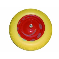 Ferramenta1.com | Ruota per carriola pu piena perno mm.12x210 - PZ 1