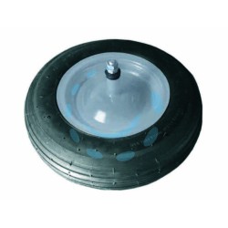 Ferramenta1.com | Ruota per carriola gomma piena perno mm.12x210 - PZ 1