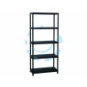 Ferramenta1.com | Scaffale universal 84-5 per interni con 5 ripiani nero art.133 - PZ 1