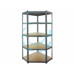 Ferramenta1.com | Scaffale angolare in kit 5 ripiani in legno - PZ 1