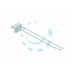 Ferramenta1.com | Gancio in filo cromato doppio per barre universali - PZ 5