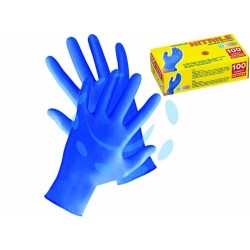 Ferramenta1.com | Guanti in nitrile senza polvere azzurri - PZ 10