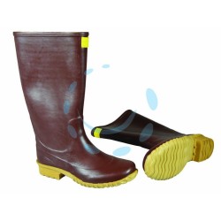 Ferramenta1.com | Stivali in gomma a ginocchio calandrato marrone - PA 6
