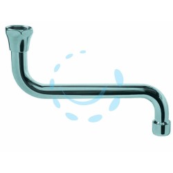 Ferramenta1.com | Canna lavello "s" in ottone cromato - PZ 1