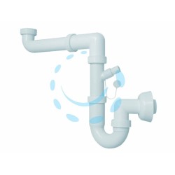 Ferramenta1.com | Sifone moplen libero 1 via con scarico - PZ 1