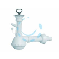 Ferramenta1.com | Sifone moplen a fiasco 1 via con scarico e piletta - PZ 1