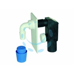 Ferramenta1.com | Sifone moplen a incasso per lavatrice dn 40 piastra bianca - PZ 1