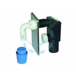 Ferramenta1.com | Sifone moplen a incasso per lavatrice dn 40 piastra inox - PZ 1