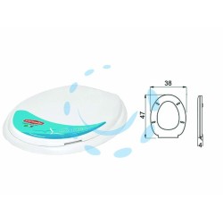 Ferramenta1.com | Sedile wc gabbiano in polipropilene bianco - PZ 10