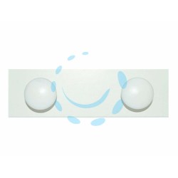 Ferramenta1.com | Appendiabiti in legno 2 posti bianco - PZ 1