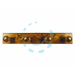 Ferramenta1.com | Appendiabiti in legno 4 posti noce - PZ 1