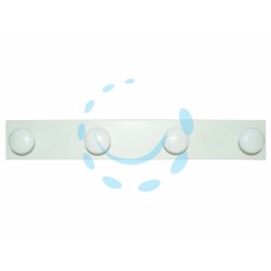 Ferramenta1.com | Appendiabiti in legno 4 posti bianco - PZ 1