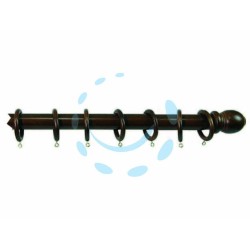 Ferramenta1.com | Bastone in legno senza supporti ø mm.35 noce - PZ 1