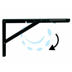Ferramenta1.com | MENSOLE ROBUSTE PIEGHEVOLI NERE - Mensole pieghevoli