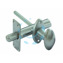 Ferramenta1.com | Catenaccio a cremagliera da infilare in ottone cromo satinato - PZ 1