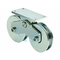 Ferramenta1.com | Ruote combinate gola semitonda con piastra superiore art. 339-160 - PZ 1