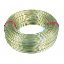 Ferramenta1.com | Cavetto acciaio ottonato rivestito in pvc trasparente  - PZ 6