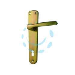 Ferramenta1.com | Maniglia "alu" con placca in alluminio bronzato - PA 1