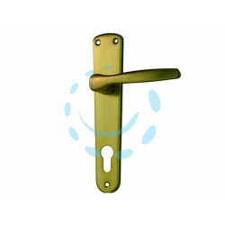 Ferramenta1.com | Maniglia "alu" con placca in alluminio bronzato - PA 1